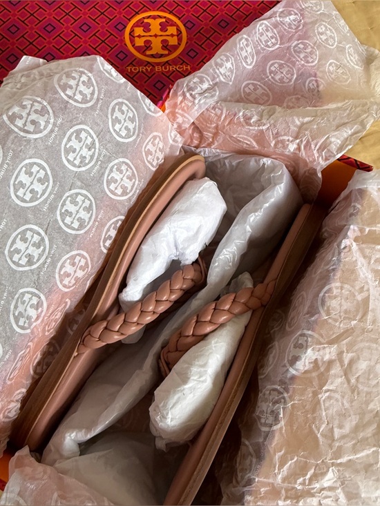 Tory Burch Shoes - Tory Burch Braided Thong Sandals in Nude Blush